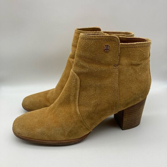 Tory Burch Sabe Caramel Suede Women’s Boots 10M - Picture 4 of 12